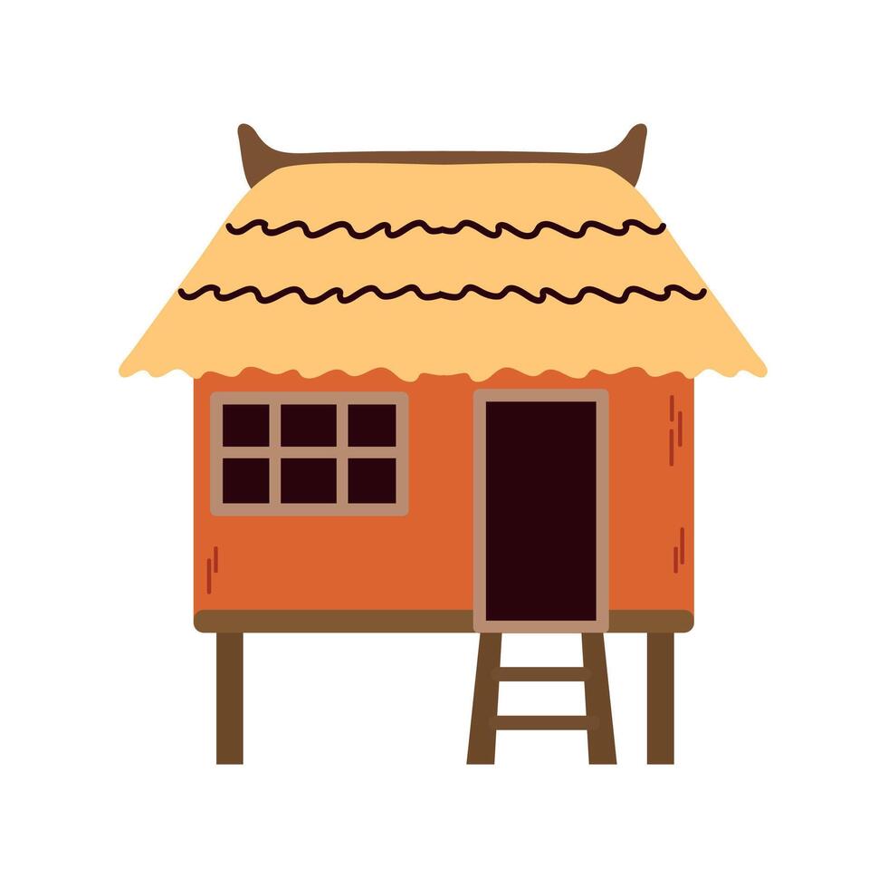 Tiki Hütte Symbol Clip Art Benutzerbild Logo isoliert Illustration vektor