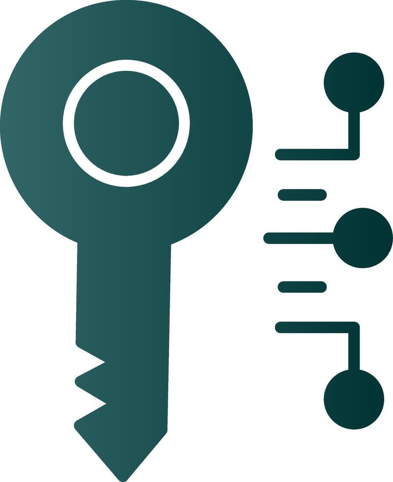Digital Schlüssel Glyphe Gradient Symbol vektor