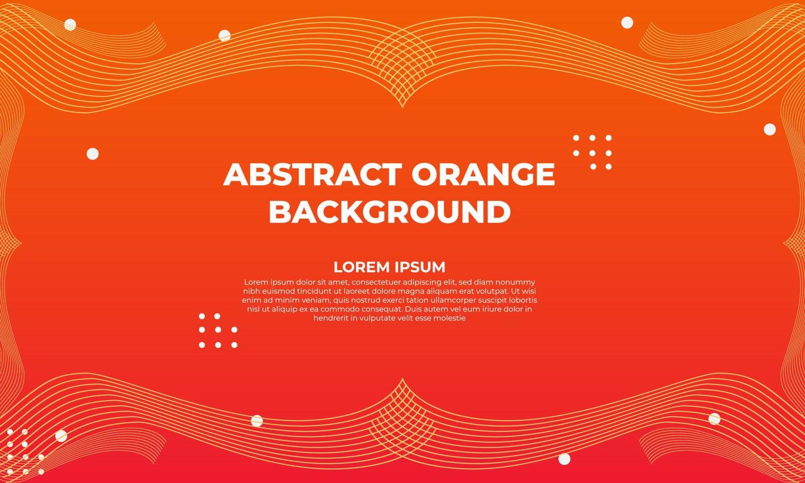 abstraktes orange flaches geometrisches Hintergrunddesign vektor