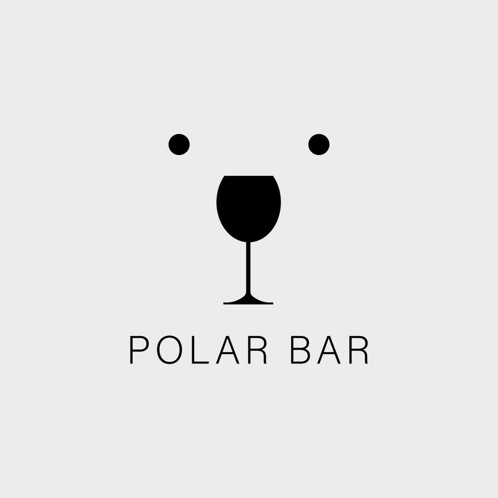Polar- Bar Text Logo Design vektor