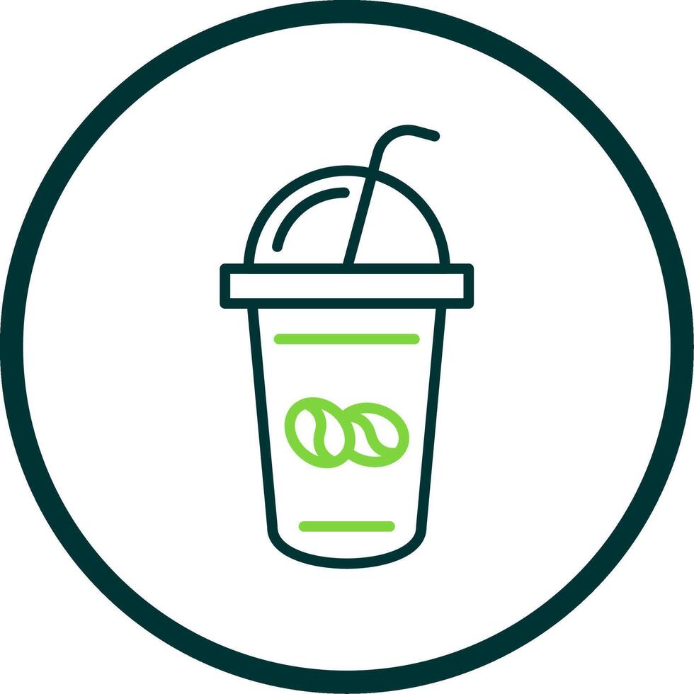 Kaffee Shake Linie Kreis Symbol Design vektor