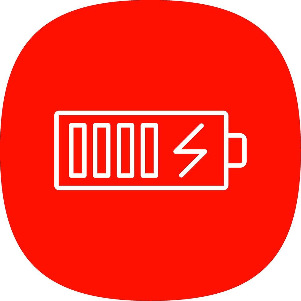 Batterie Linie Kurve Symbol Design vektor
