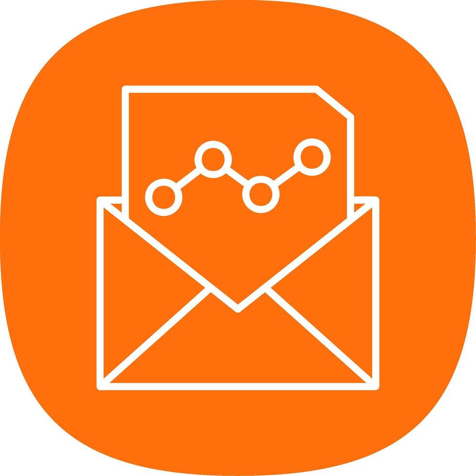 Email Marketing Linie Kurve Symbol Design vektor