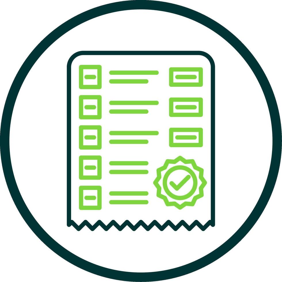 checklista linje cirkel ikon design vektor