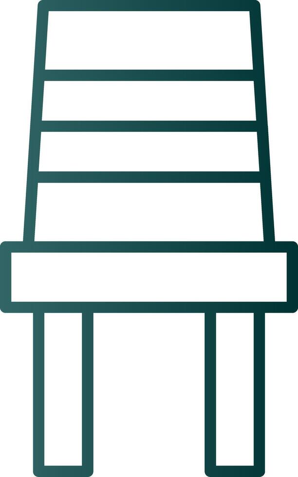 stol linje gradient ikon vektor