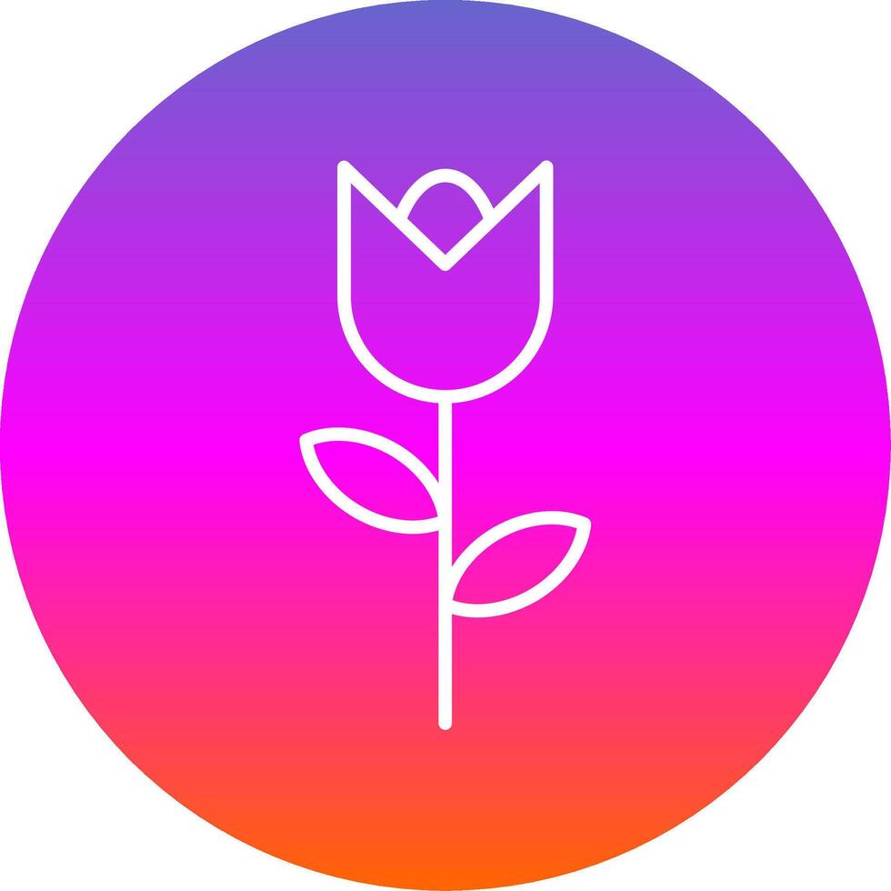 Tulpe Linie Gradient Kreis Symbol vektor