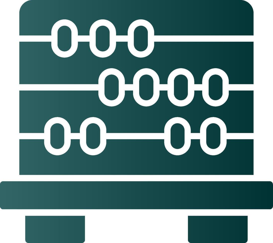 Symbol für Abakus-Glyphenverlauf vektor