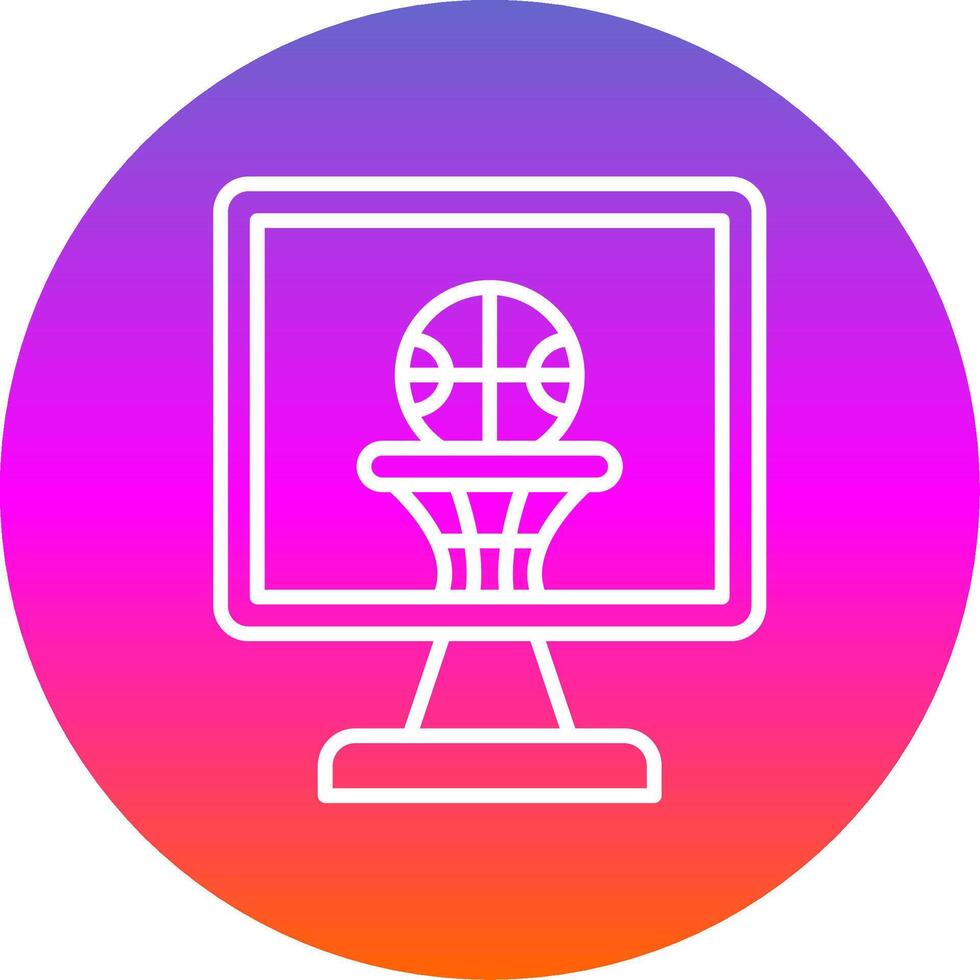 Basketball Linie Gradient Kreis Symbol vektor