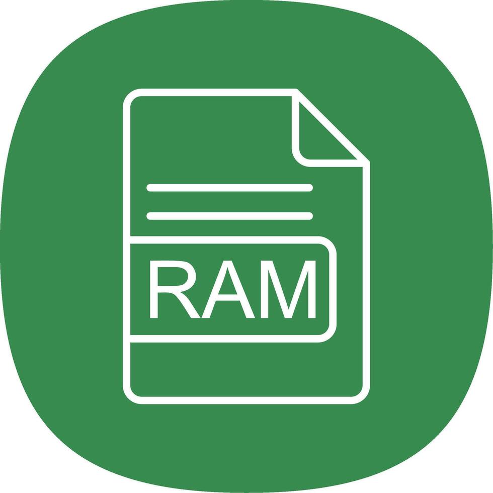 RAM Datei Format Linie Kurve Symbol Design vektor