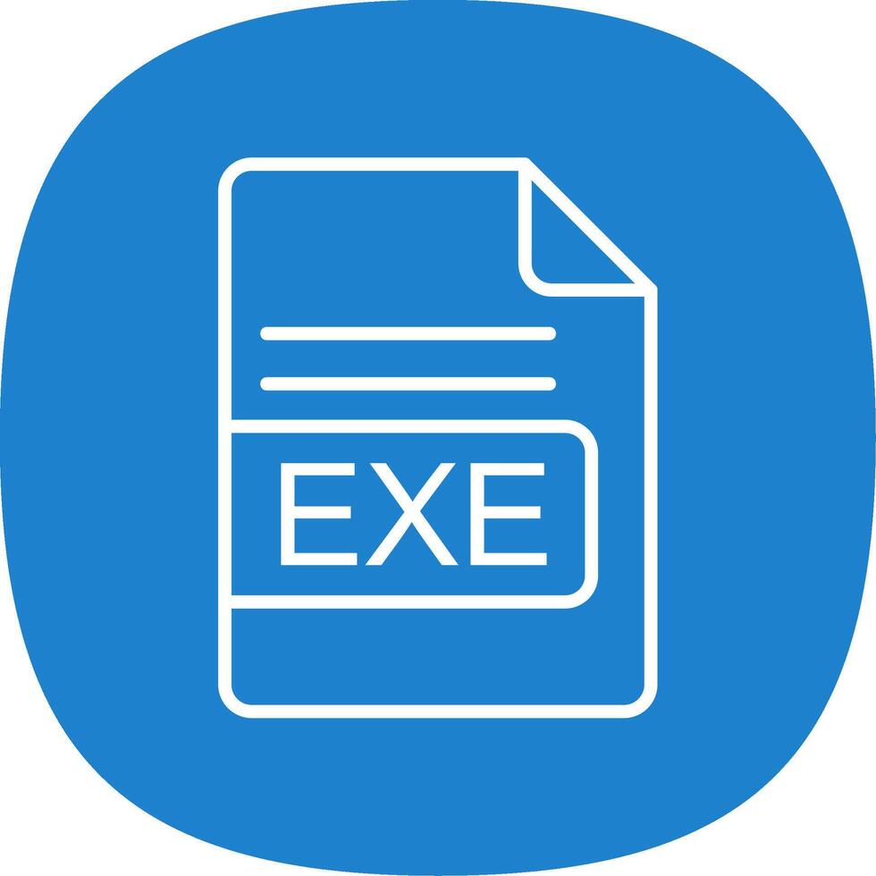 exe Datei Format Linie Kurve Symbol Design vektor