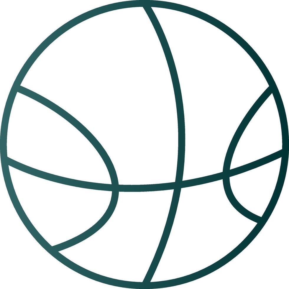 Symbol für den Gradienten der Basketballlinie vektor