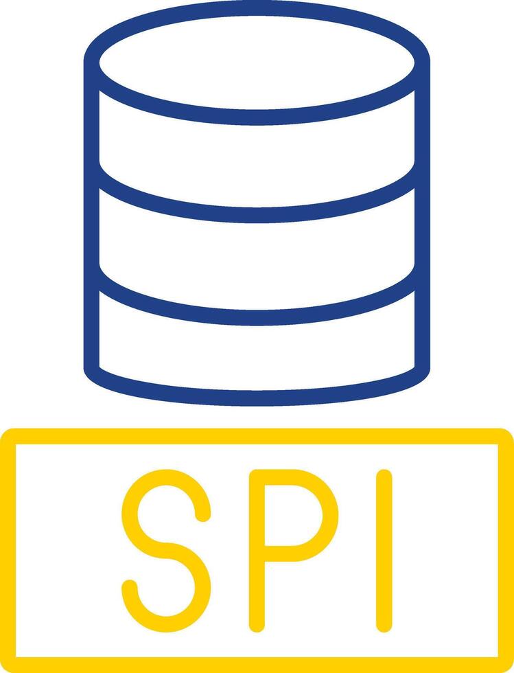 sql Datenbanken Linie zwei Farbe Symbol Design vektor