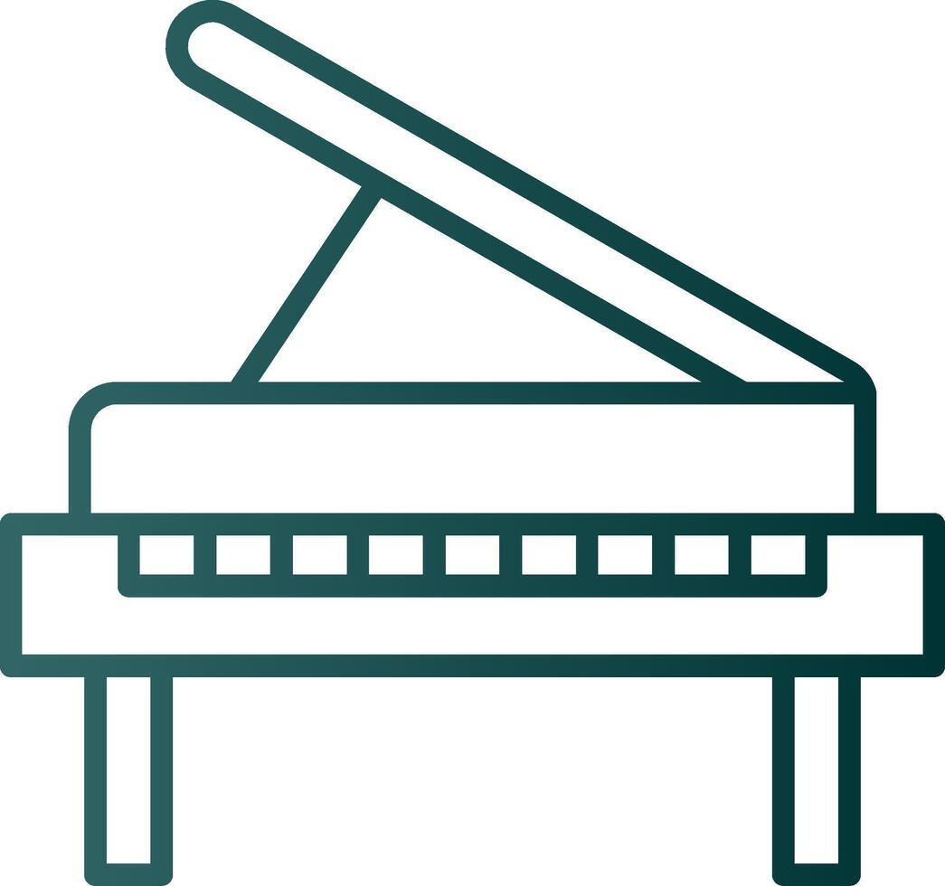 Symbol für den Farbverlauf der Klavierlinie vektor
