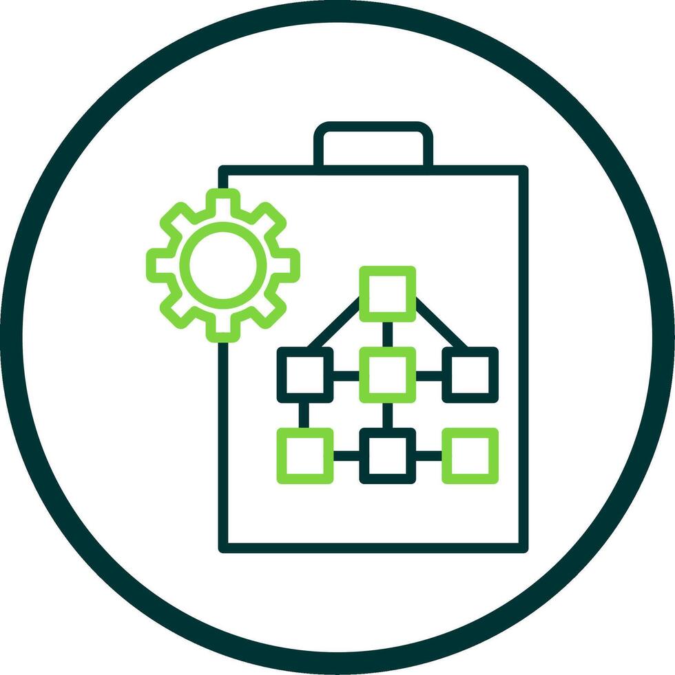 Organisation Diagramm Linie Kreis Symbol Design vektor