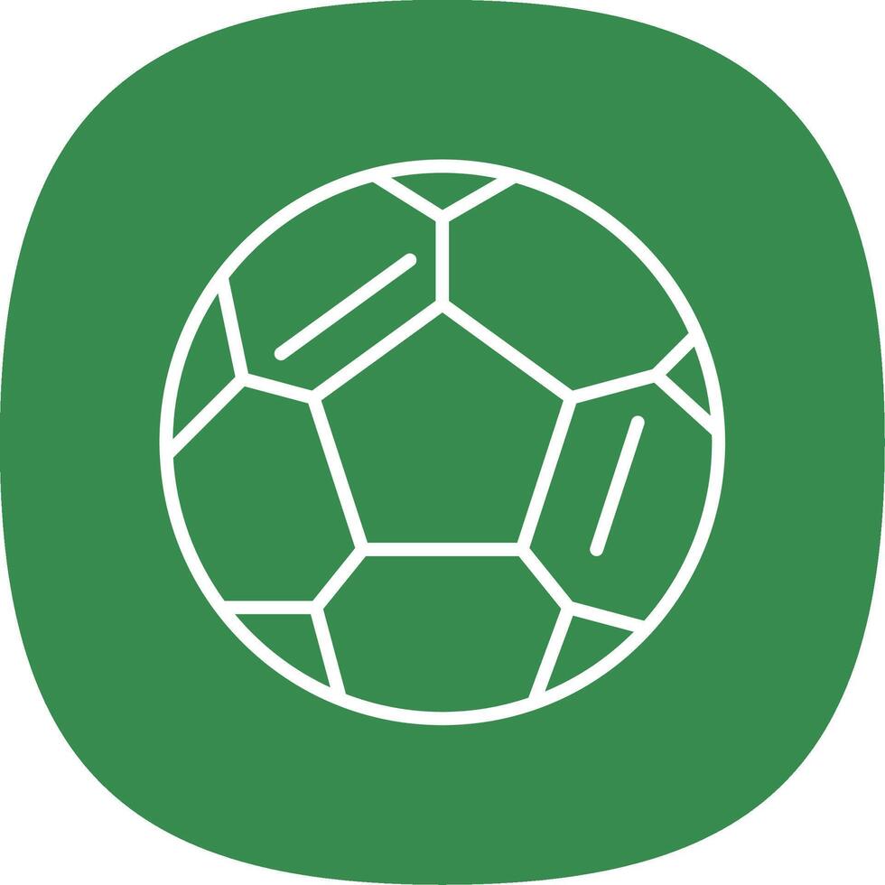 fotboll linje kurva ikon design vektor