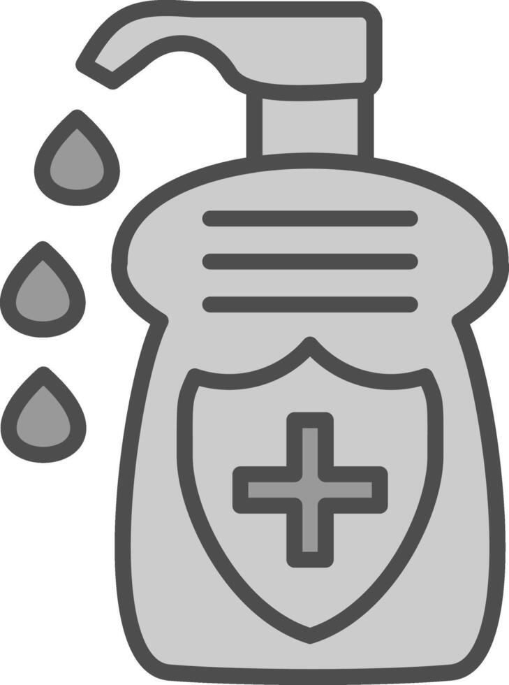 Lotion Linie gefüllt Graustufen Symbol Design vektor