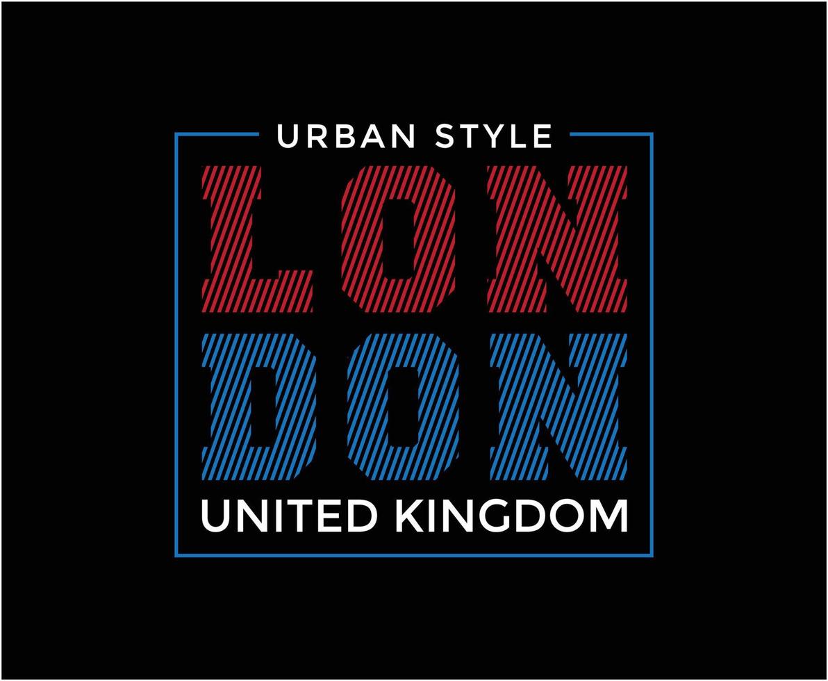 London-Typografie-Vektor-T-Shirt-Design vektor