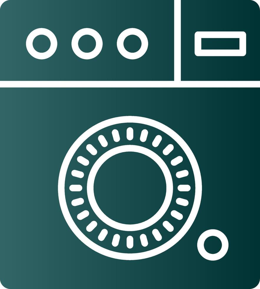 Symbol für den Glyphenverlauf der Waschmaschine vektor