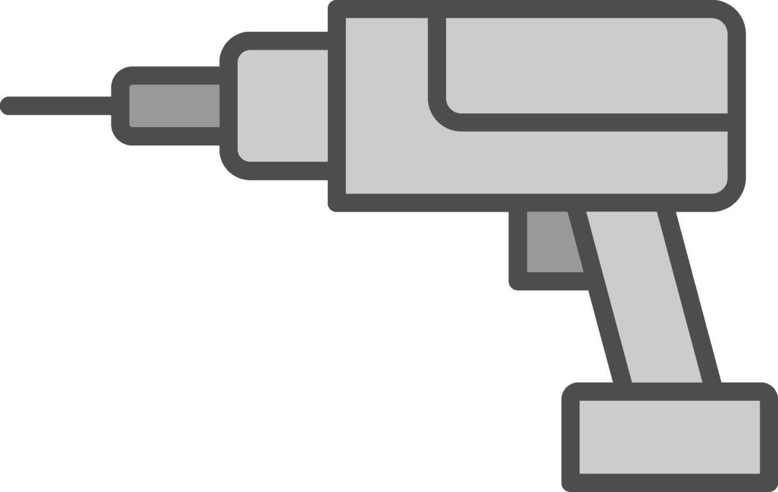 Bohren Maschine Linie gefüllt Graustufen Symbol Design vektor