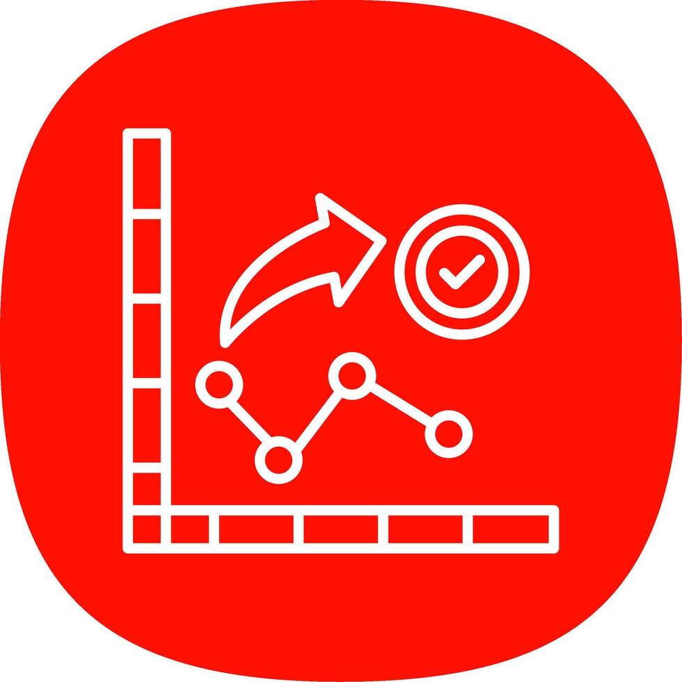 Diagramm Linie Kurve Symbol Design vektor