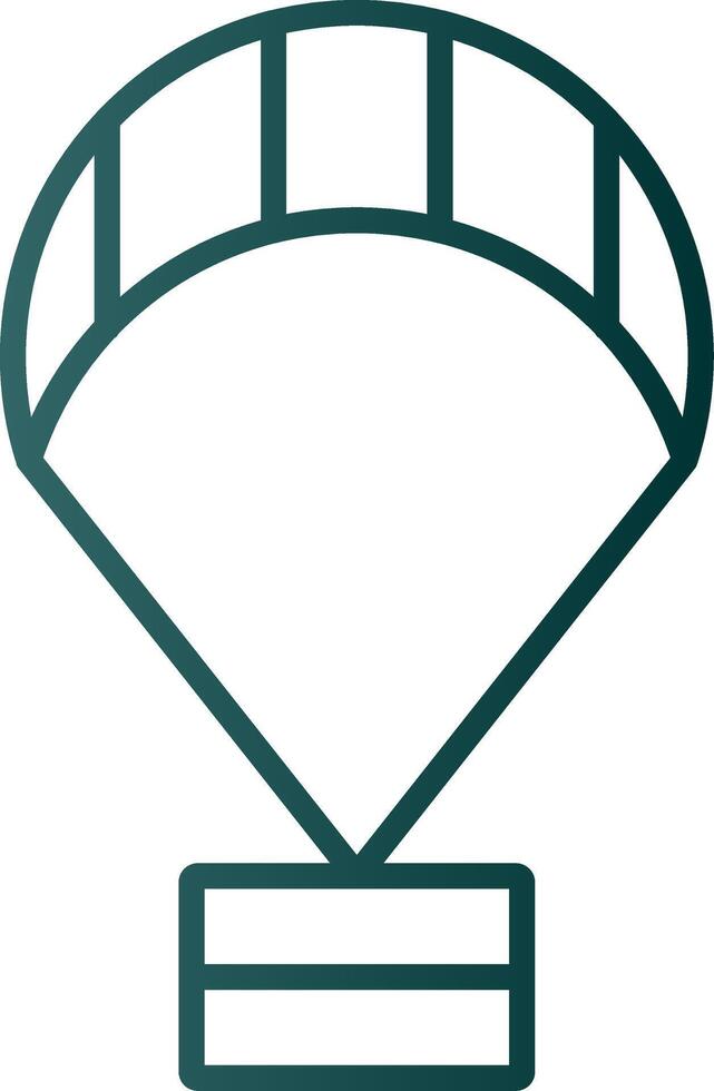 Gleitschirmfliegen Linie Gradient Symbol vektor