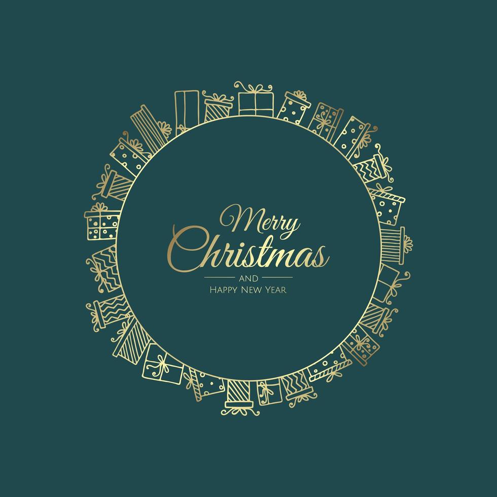 merry christmas abstrakt kort med ram. xmas rea, semester webb banner. vektor