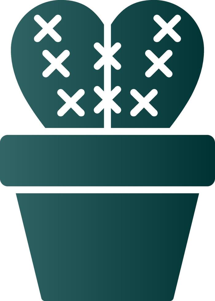 Kaktus Glyphe Gradient Symbol vektor