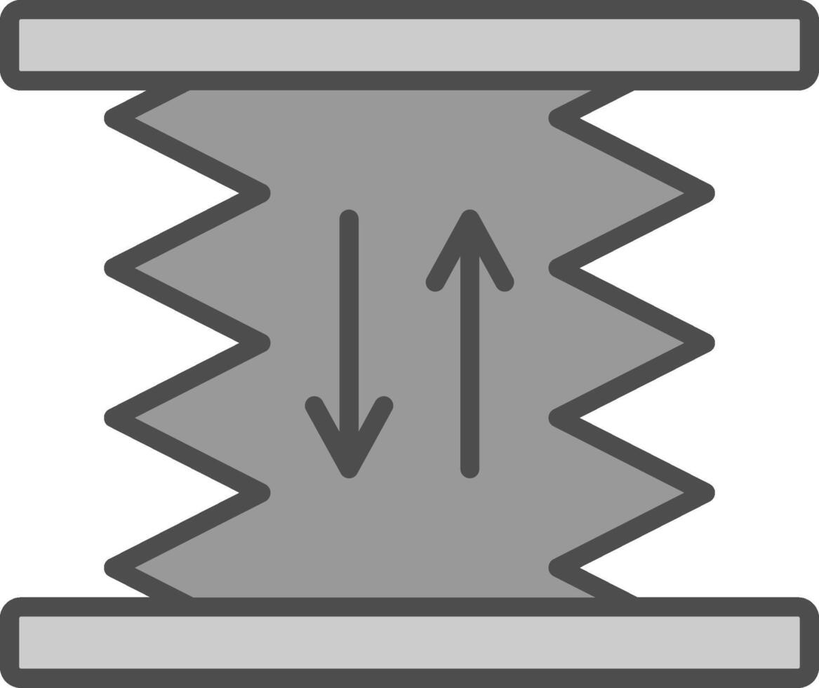 bil hiss linje fylld gråskale ikon design vektor