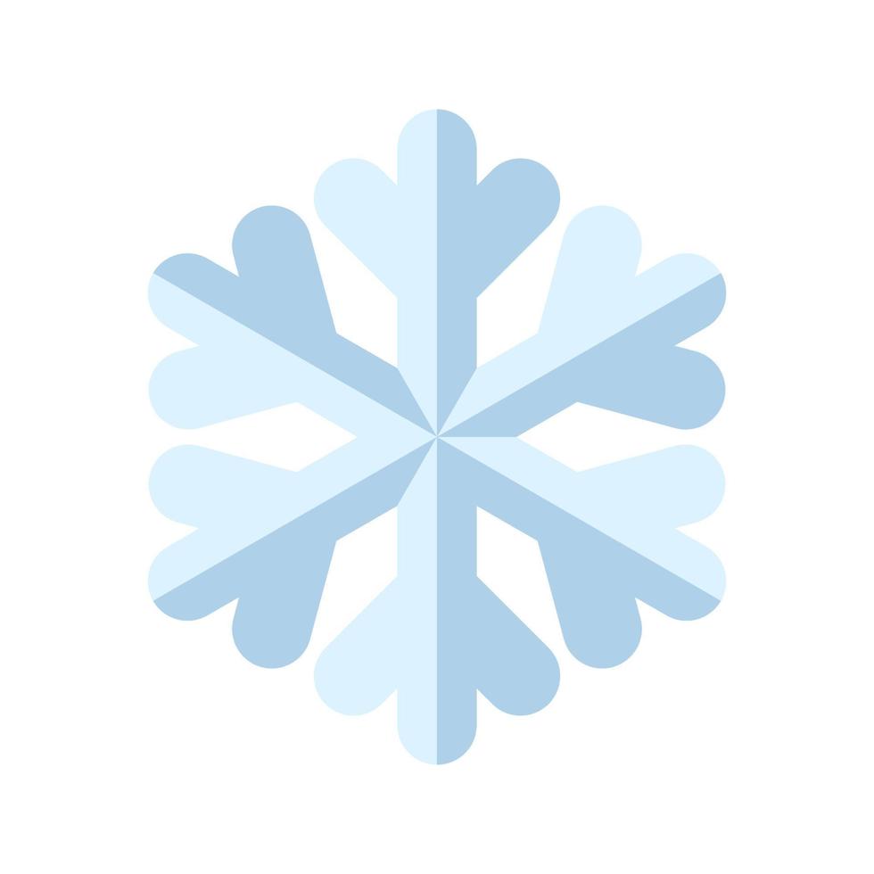 Schneeflocke-Symbol. Weihnachten und Winter traditionelles Symbol für Logo, Druck, Aufkleber, Emblem, Gruß- und Einladungskartendesign und Dekoration vektor