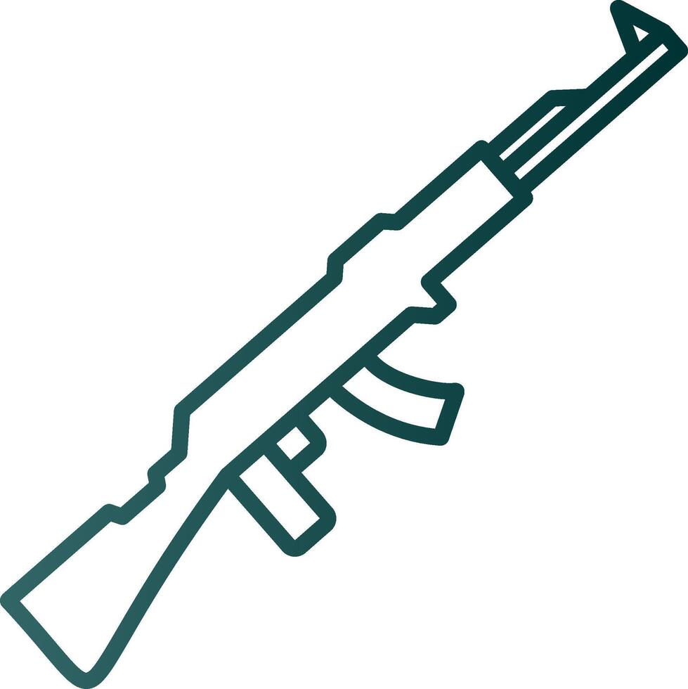 Symbol für den Farbverlauf der Waffe vektor