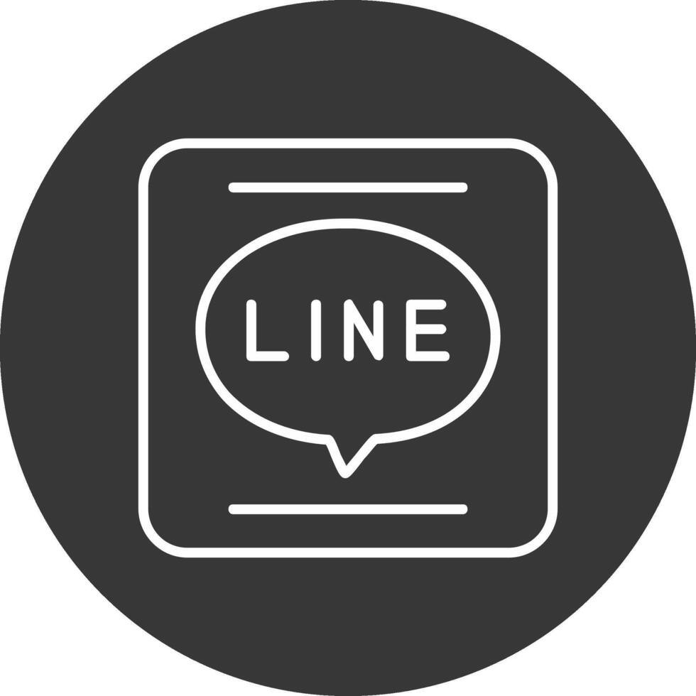 App Linie invertiert Symbol Design vektor