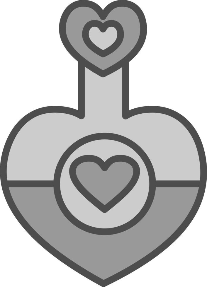 Liebe Trank Linie gefüllt Graustufen Symbol Design vektor