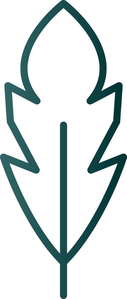 Symbol für Farbverlauf der Federlinie vektor