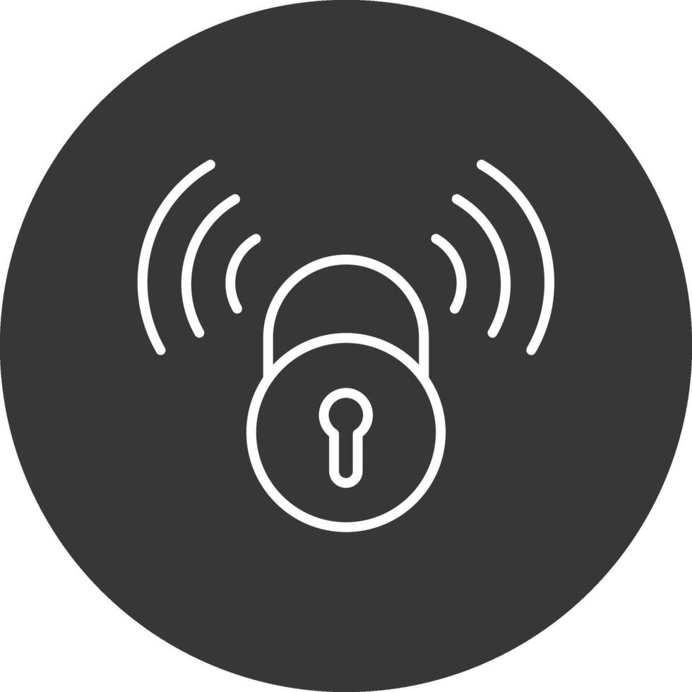 Sicherheitslinie invertiert multi Kreis vpn Linie invertiert Symbol Design vektor