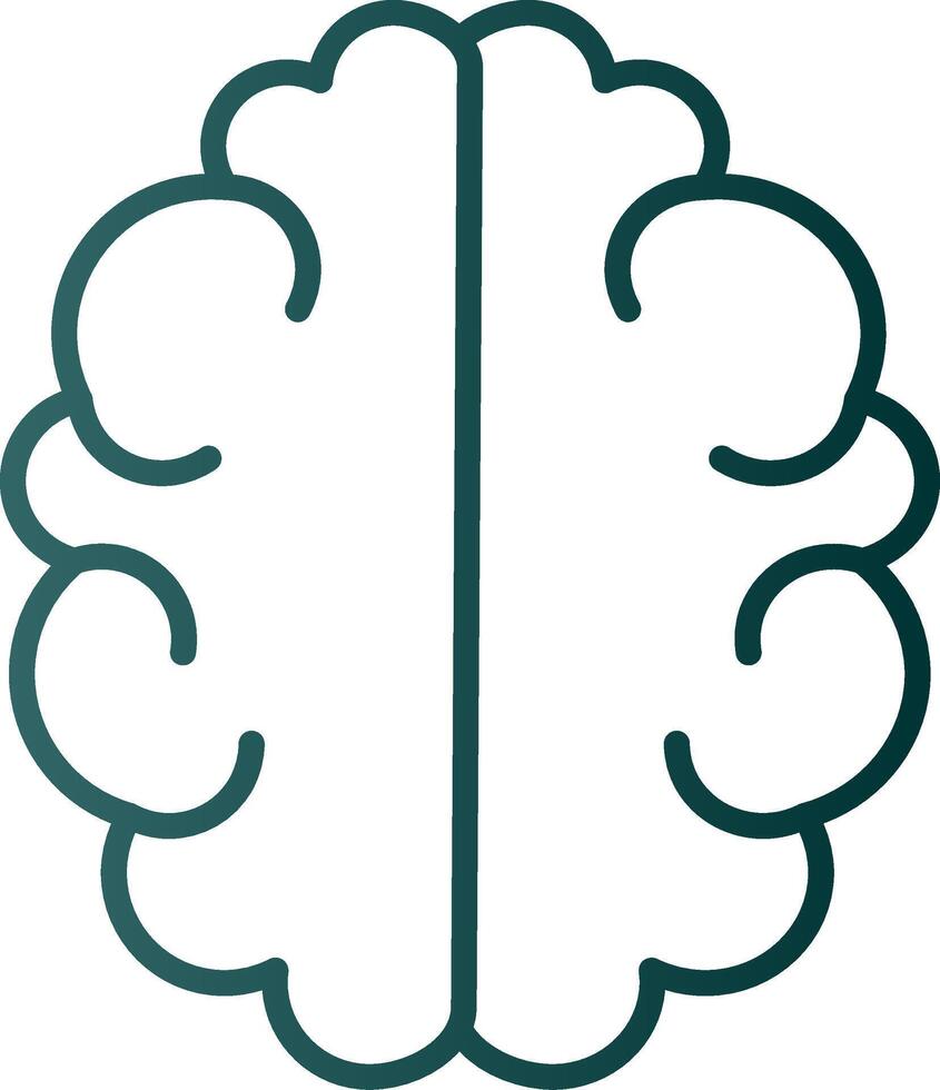 Symbol für den Gradienten der Gehirnlinie vektor