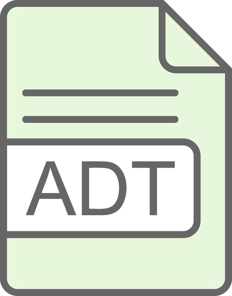 adt Datei Format Stutfohlen Symbol Design vektor