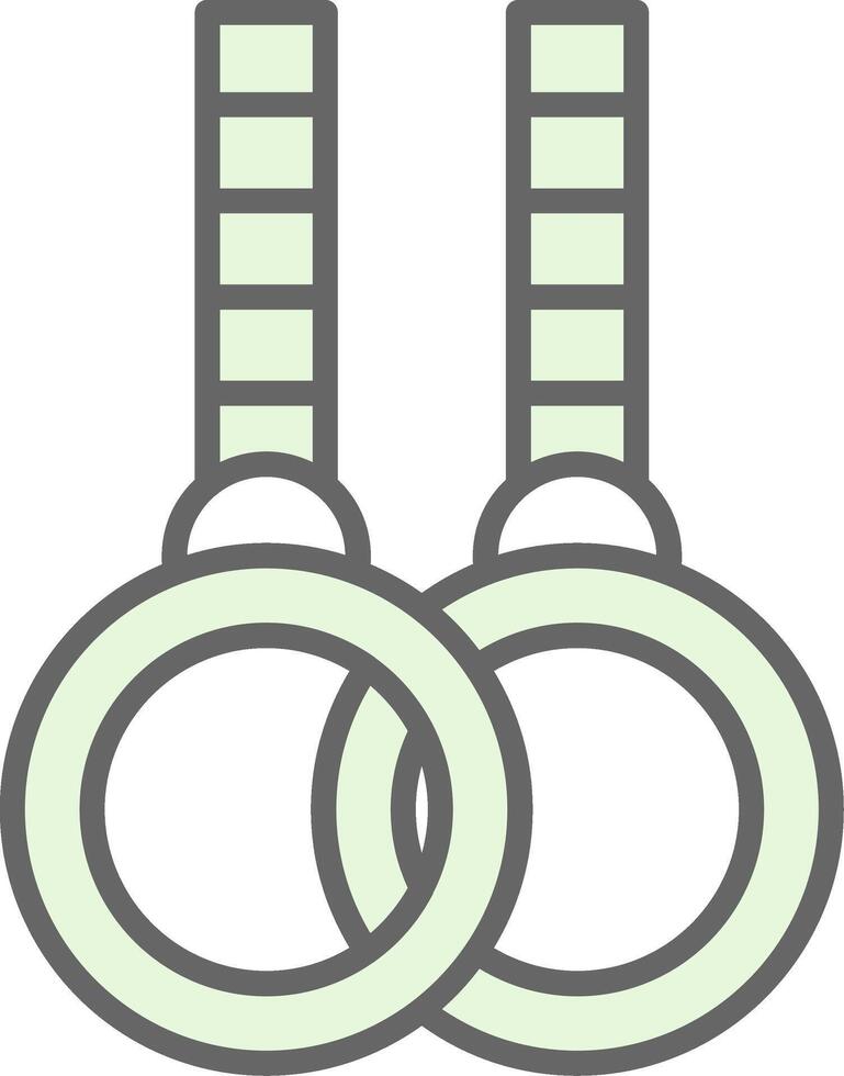 gymnastiska ringar fylla ikon design vektor