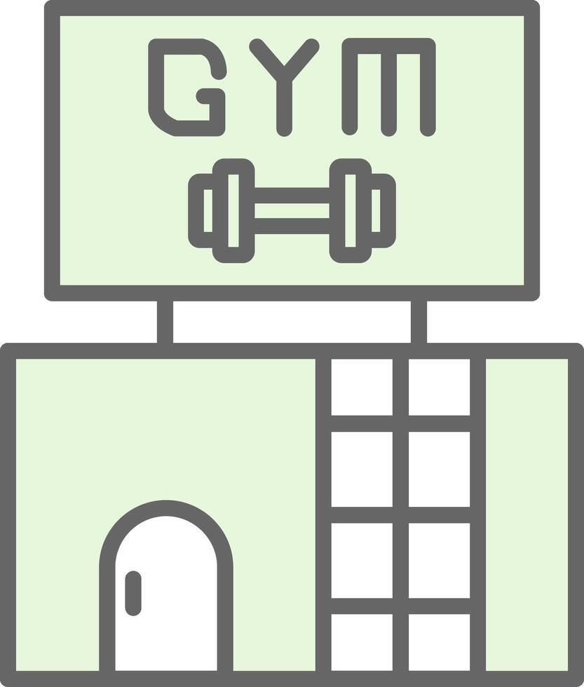 Gym fylla ikon design vektor