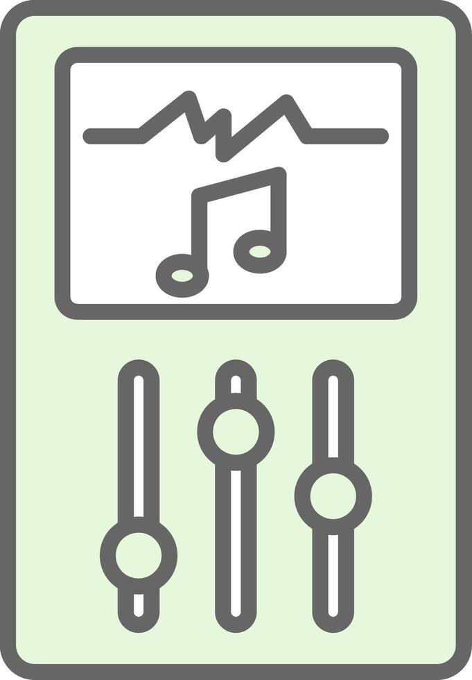 Musik- Spieler Stutfohlen Symbol Design vektor