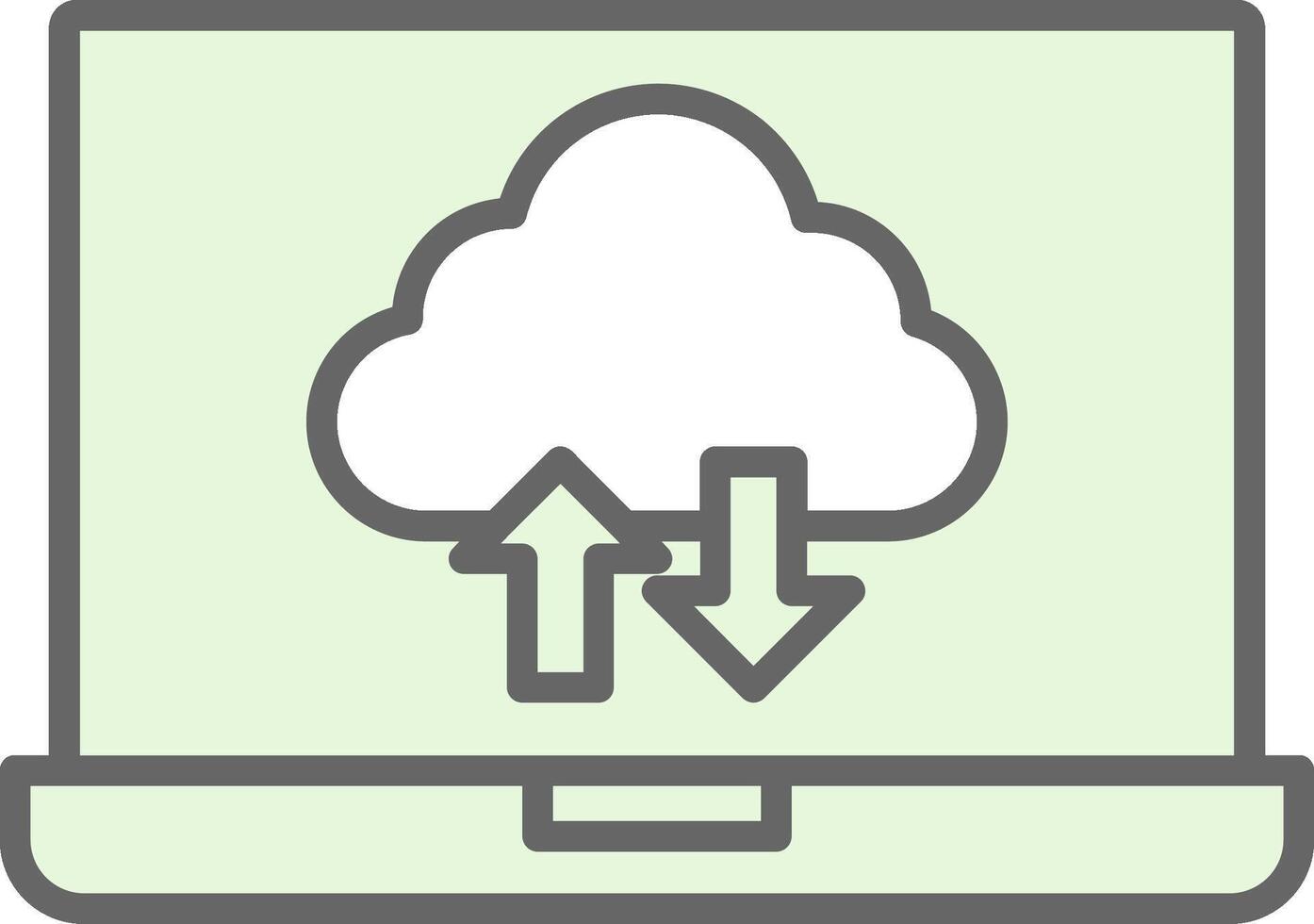 Wolke Computing Stutfohlen Symbol Design vektor