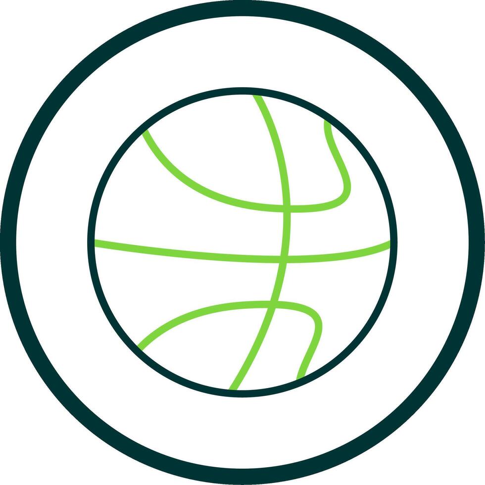 Basketball Linie Kreis Symbol Design vektor