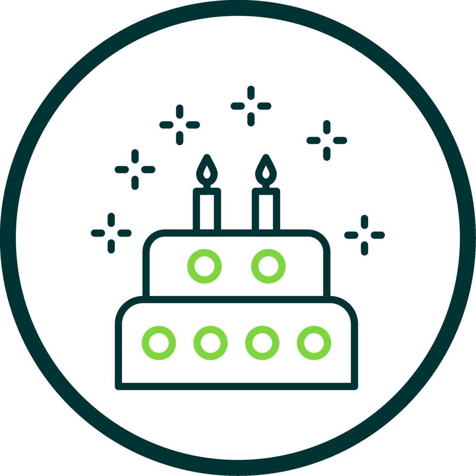 Kuchen Linie Kreis Symbol Design vektor