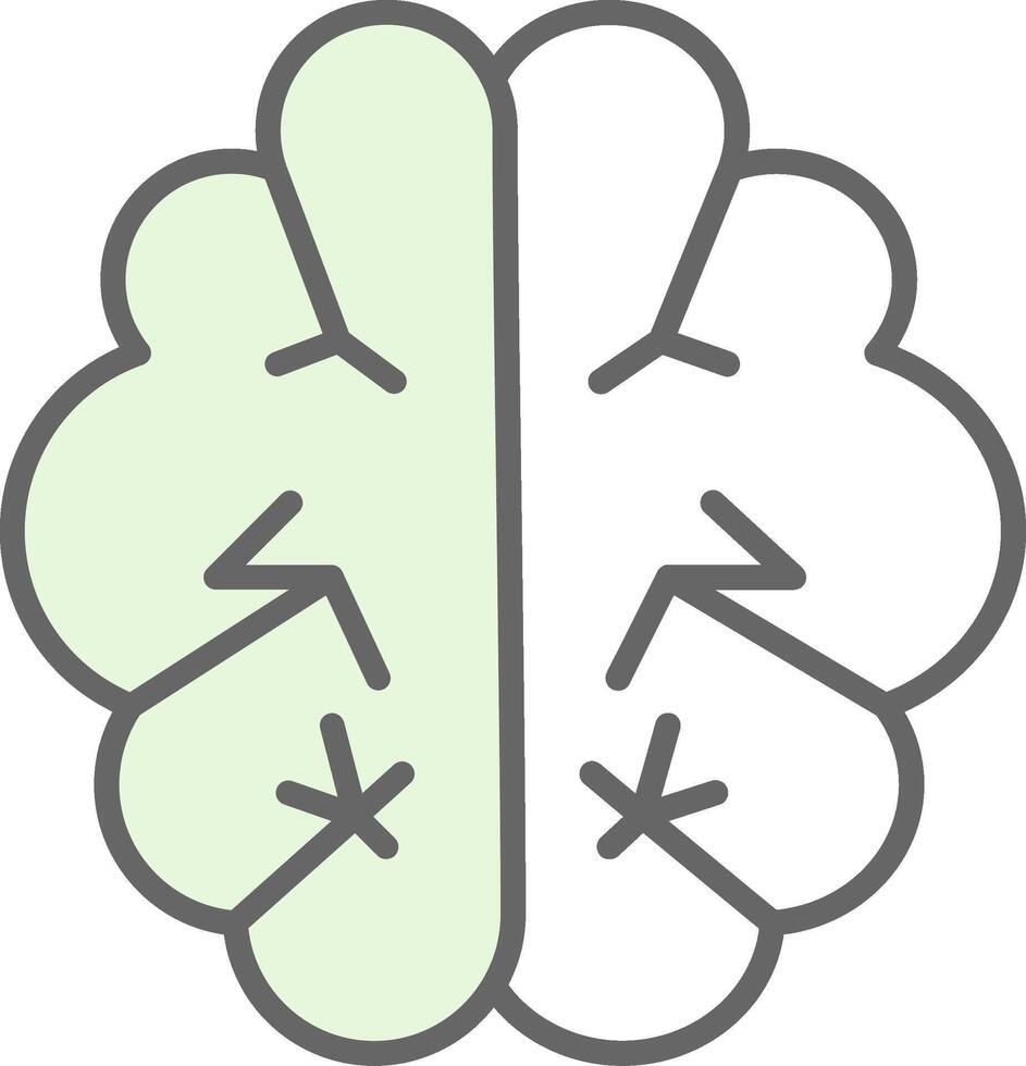 Gehirn Stutfohlen Symbol Design vektor