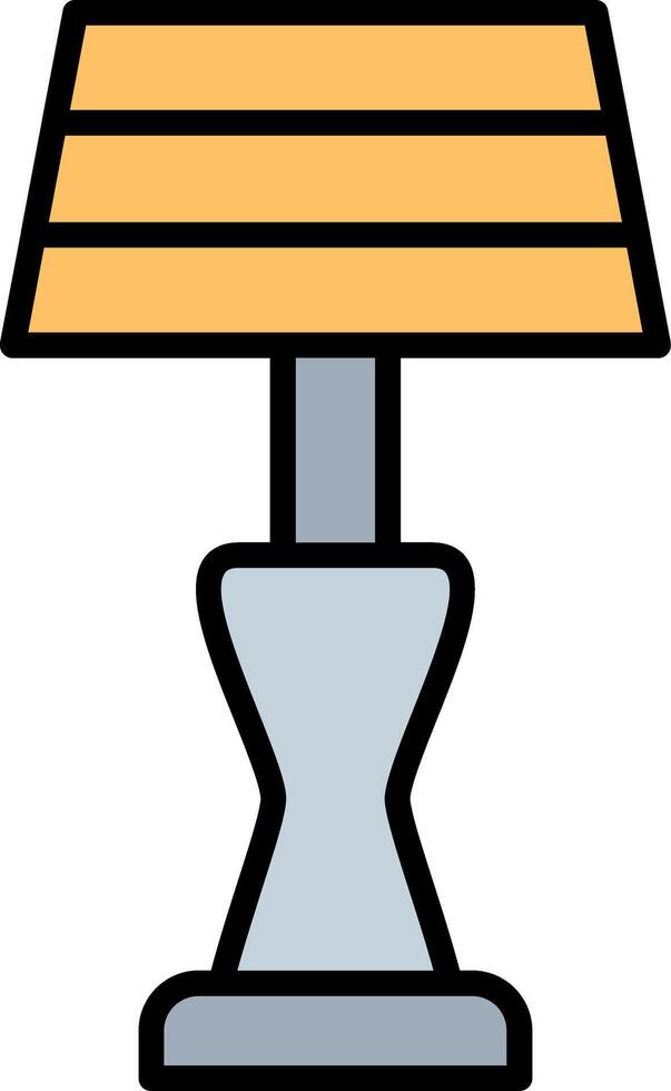 Lampe Linie gefüllt Symbol vektor