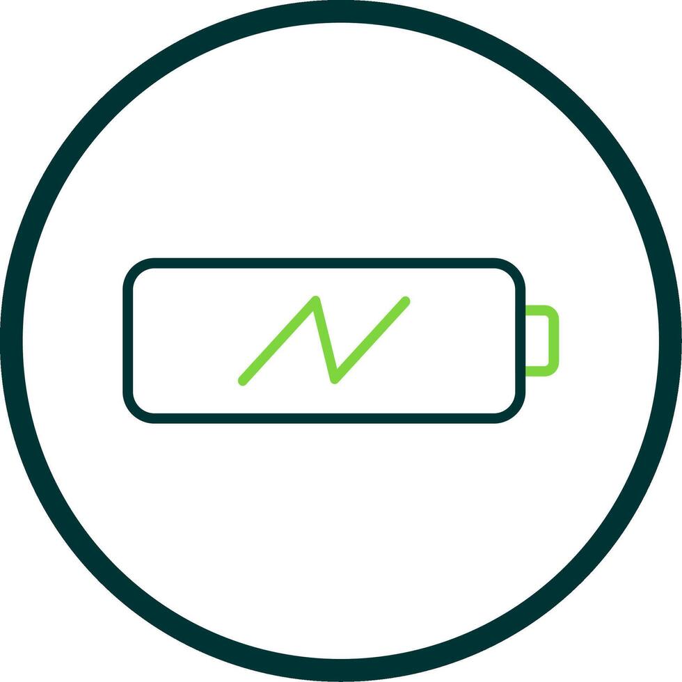 laddning batteri linje cirkel ikon design vektor