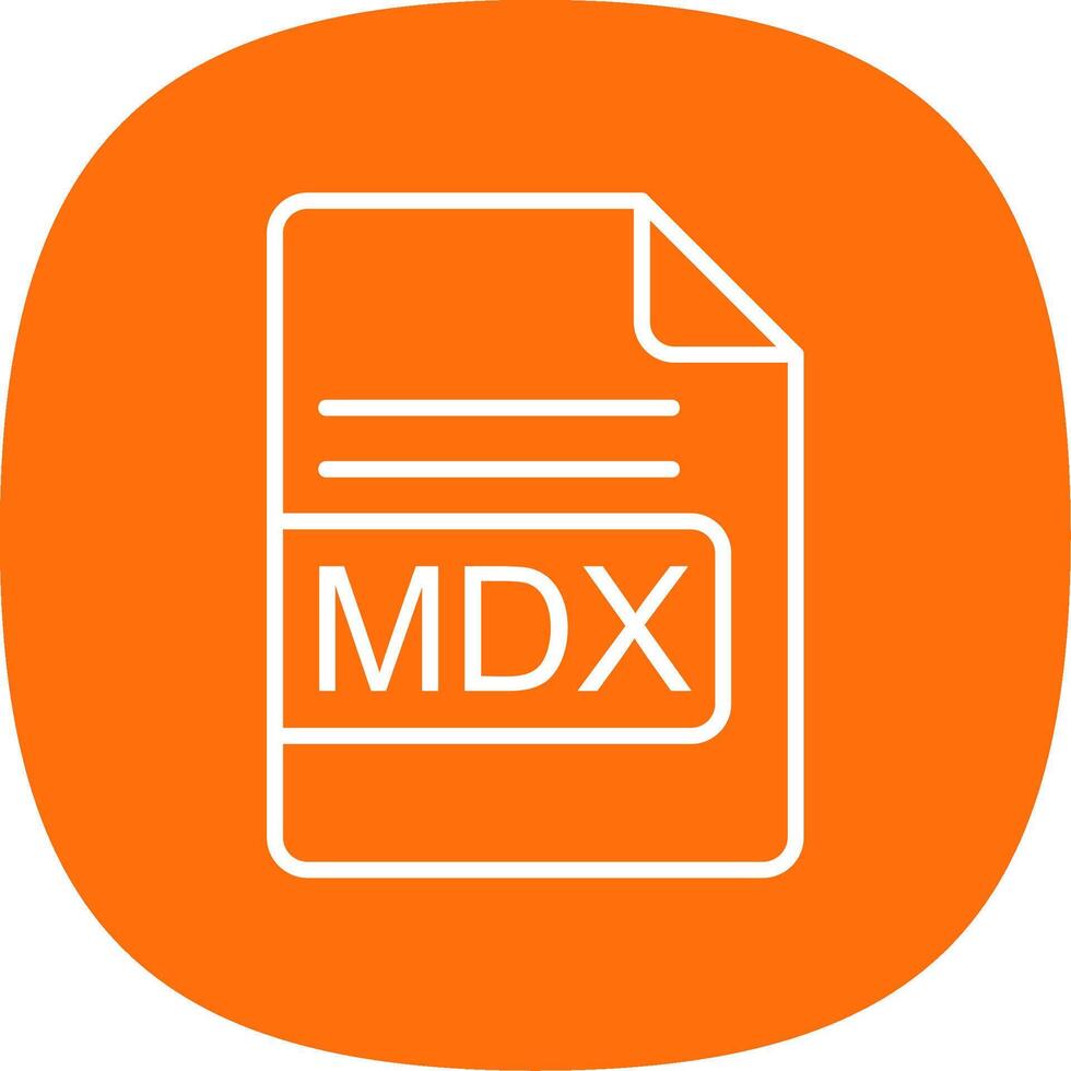 mdx Datei Format Linie Kurve Symbol Design vektor