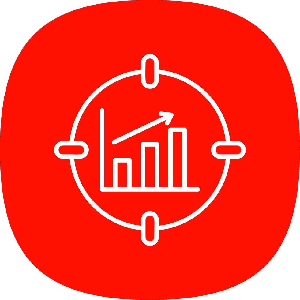 data analys linje kurva ikon design vektor