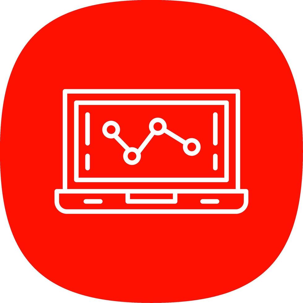 data Rapportera linje kurva ikon design vektor