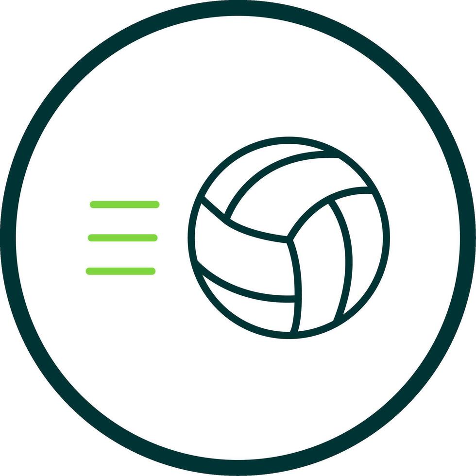 volley boll linje cirkel ikon design vektor