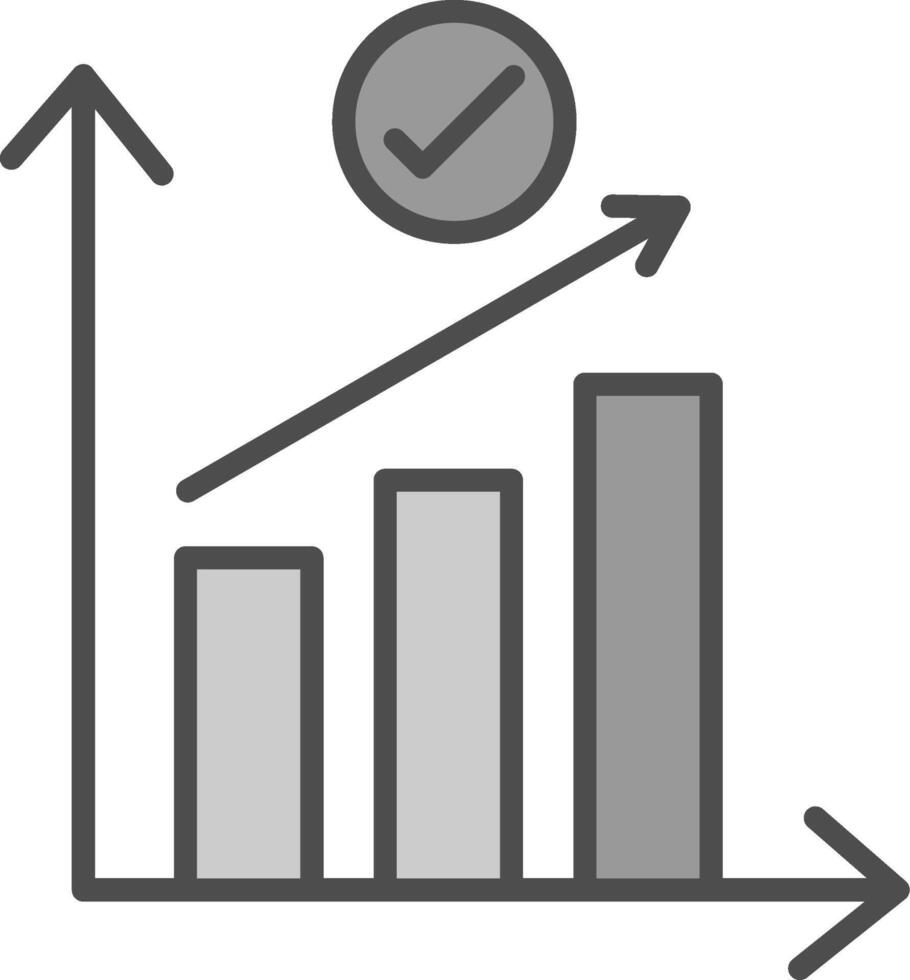 Bewertung Linie gefüllt Graustufen Symbol Design vektor